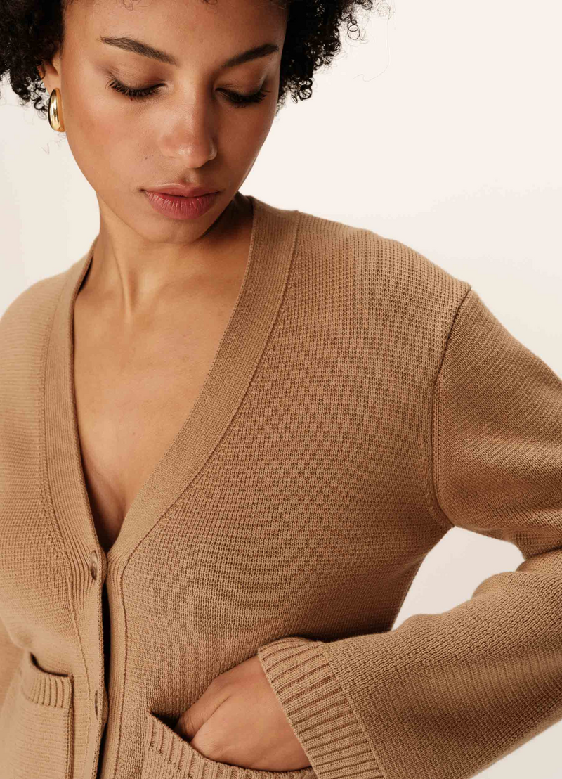 CARDIGAN PAOLINO CAMEL