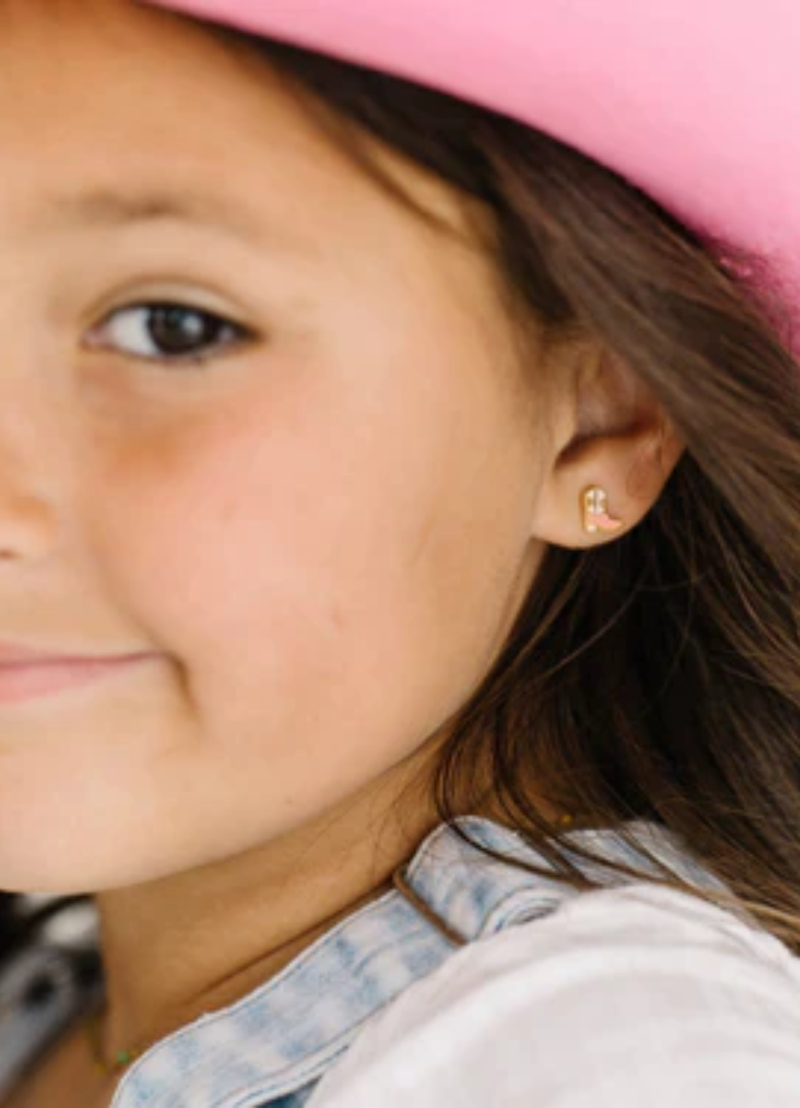 PENDIENTES HIPOALERGENICO CON BAÑO DE ORO COWGIRL BOOTS
