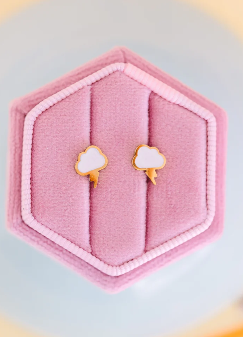 PENDIENTES HIPOALERGENICO CON BAÑO DE ORO STORM CLOUD