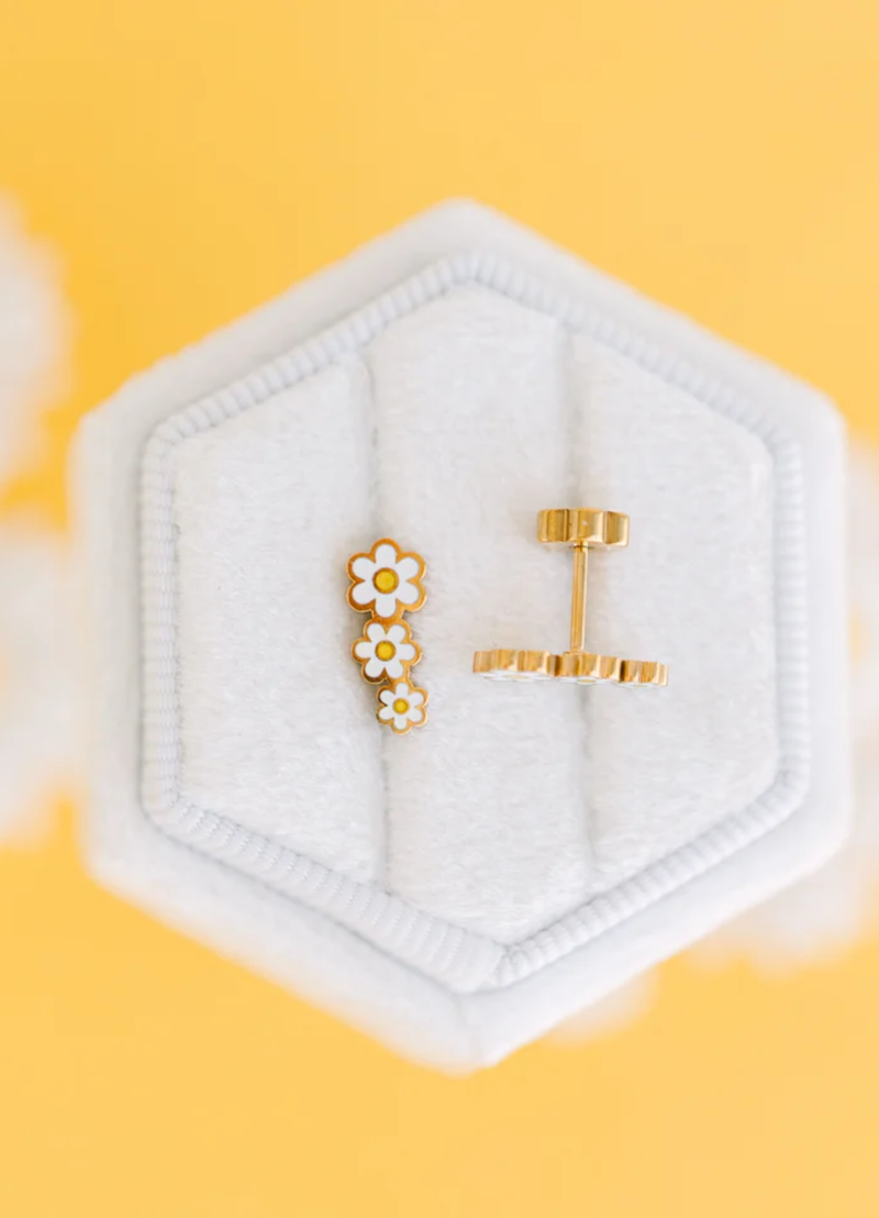 PENDIENTES HIPOALERGENICO CON BAÑO DE ORO DAISY CRAWLER DAISY