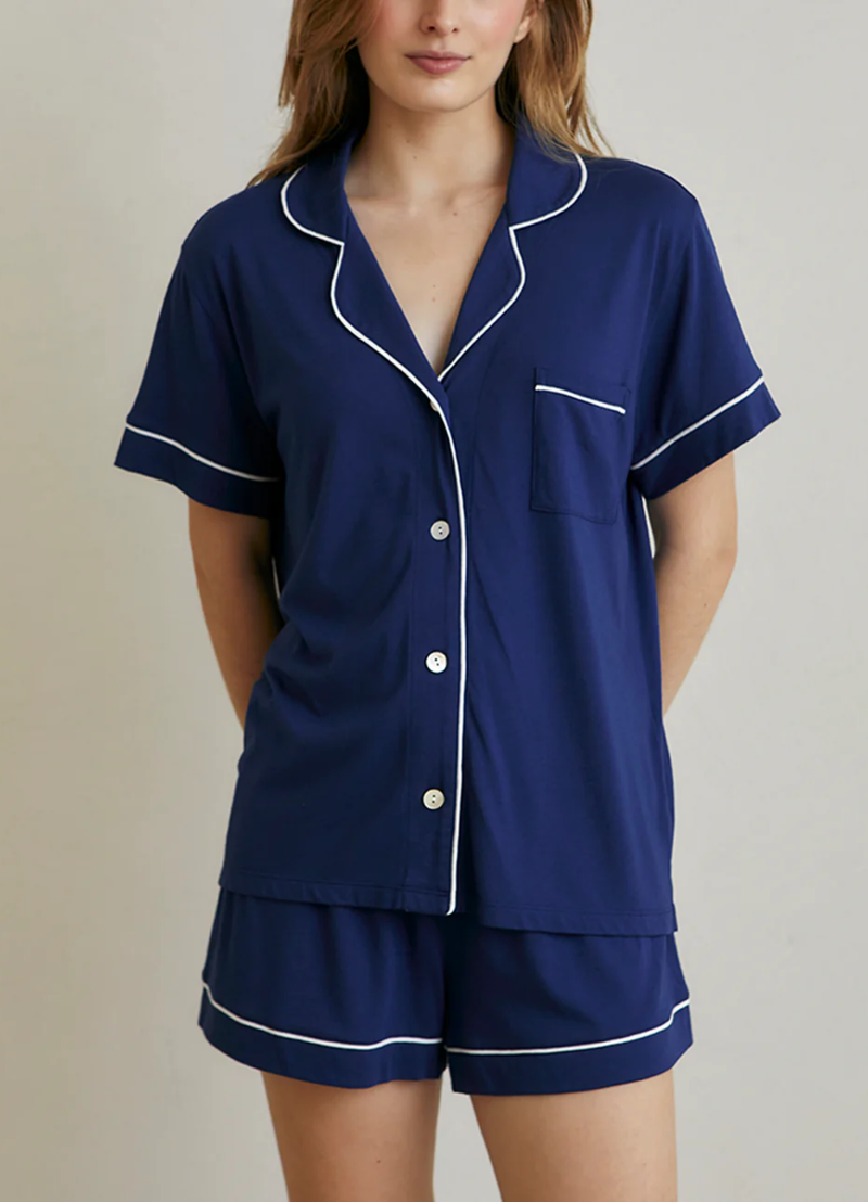 PJ Boyfriend Set Short Sapphire Blue