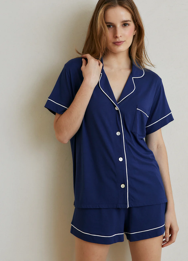 PJ Boyfriend Set Short Sapphire Blue