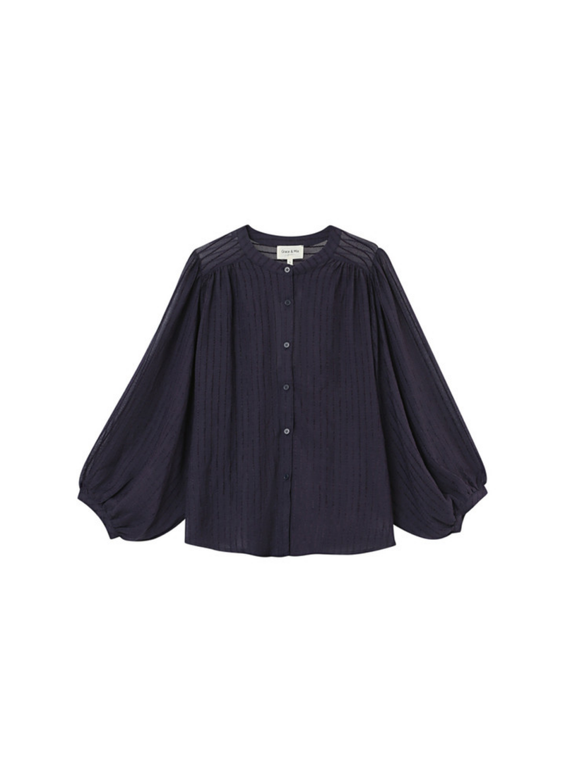 BLOUSE POESIE MARINE