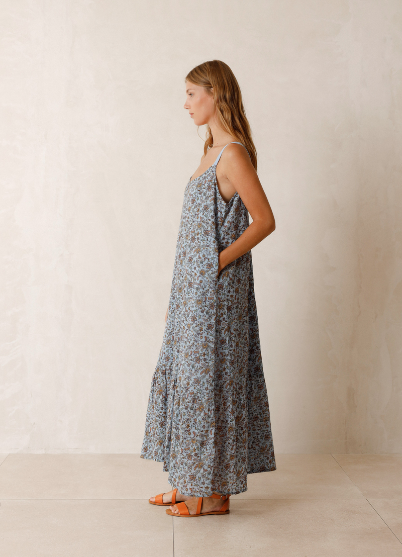 VESTIDO PRAIRIE TIRANTE AZUL GLACIAL