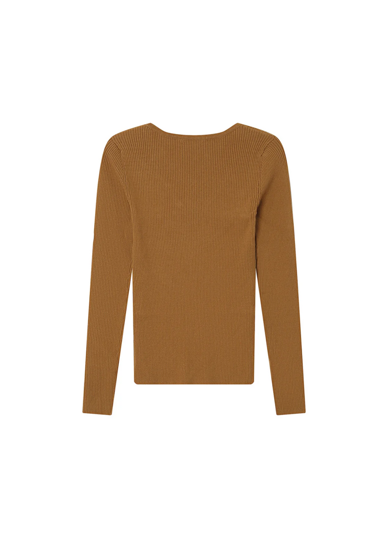 PULL SATURNINO OCRE MANGA LARGA