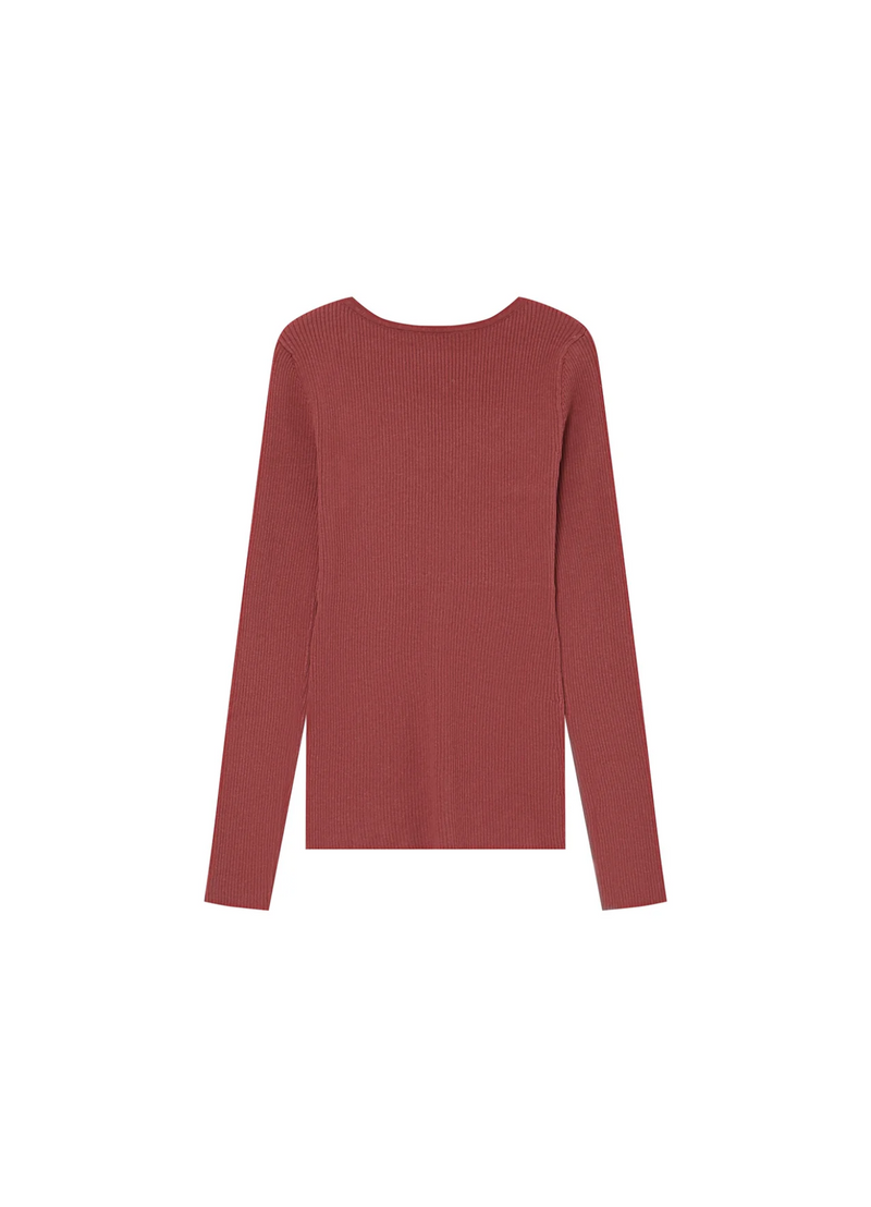 PULL SATURNIN TERRACOTA MANGA LARGA