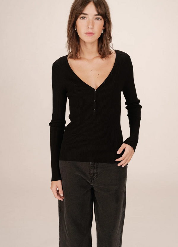 PULL SATURNINO NOIR MANGA LARGA