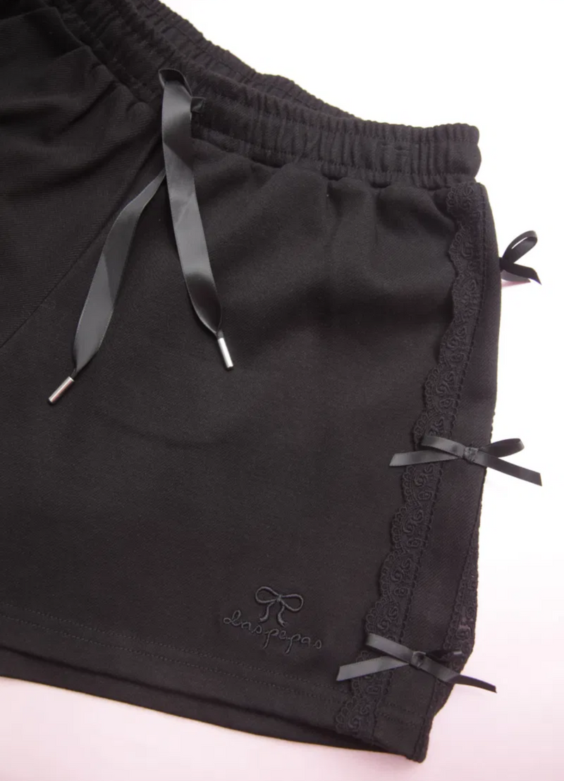 SHORT DE ALGODÓN NYLA NEGRO