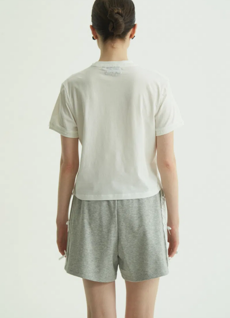 SHORT DE ALGODÓN NYLA GRIS