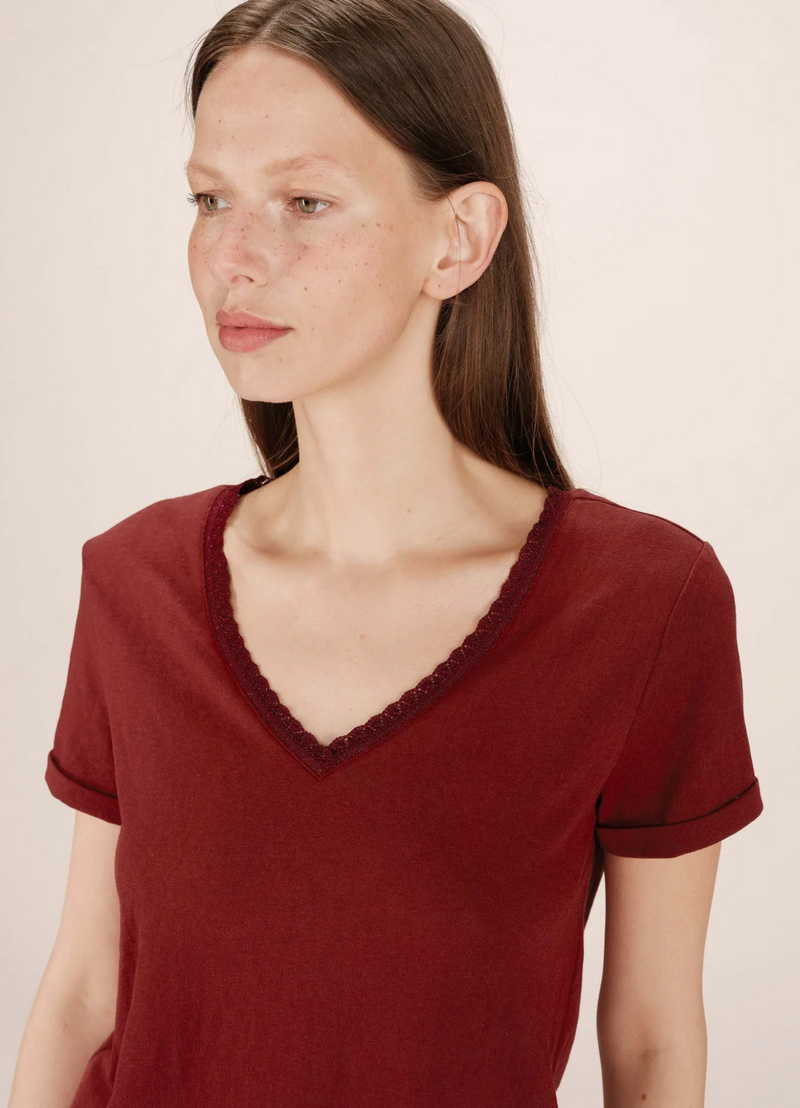 TEE-SHIRT SPACE BORDEAUX