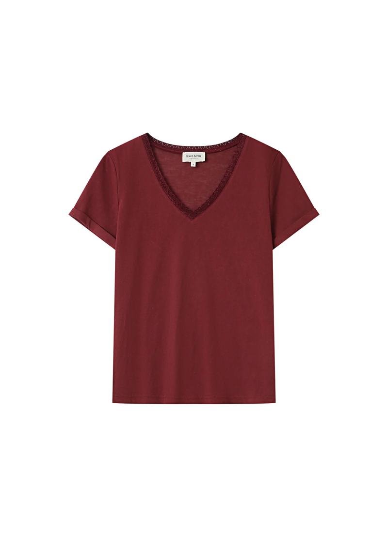 TEE-SHIRT SPACE BORDEAUX