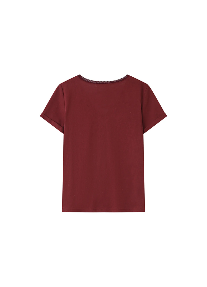 TEE-SHIRT SPACE BORDEAUX