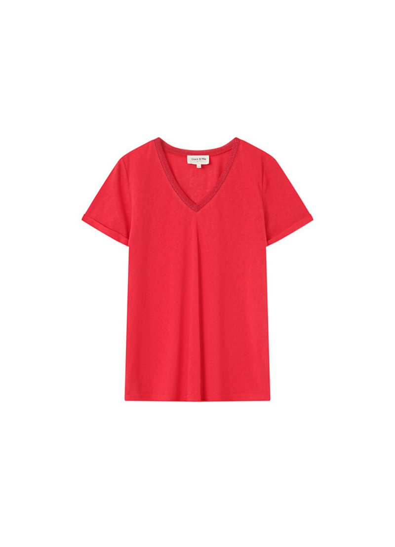 TEESHIRT GRACE ROUGE