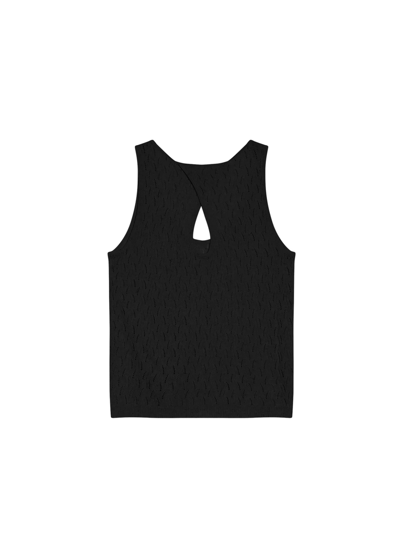 TOP NEGRO TEJIDO RARELY