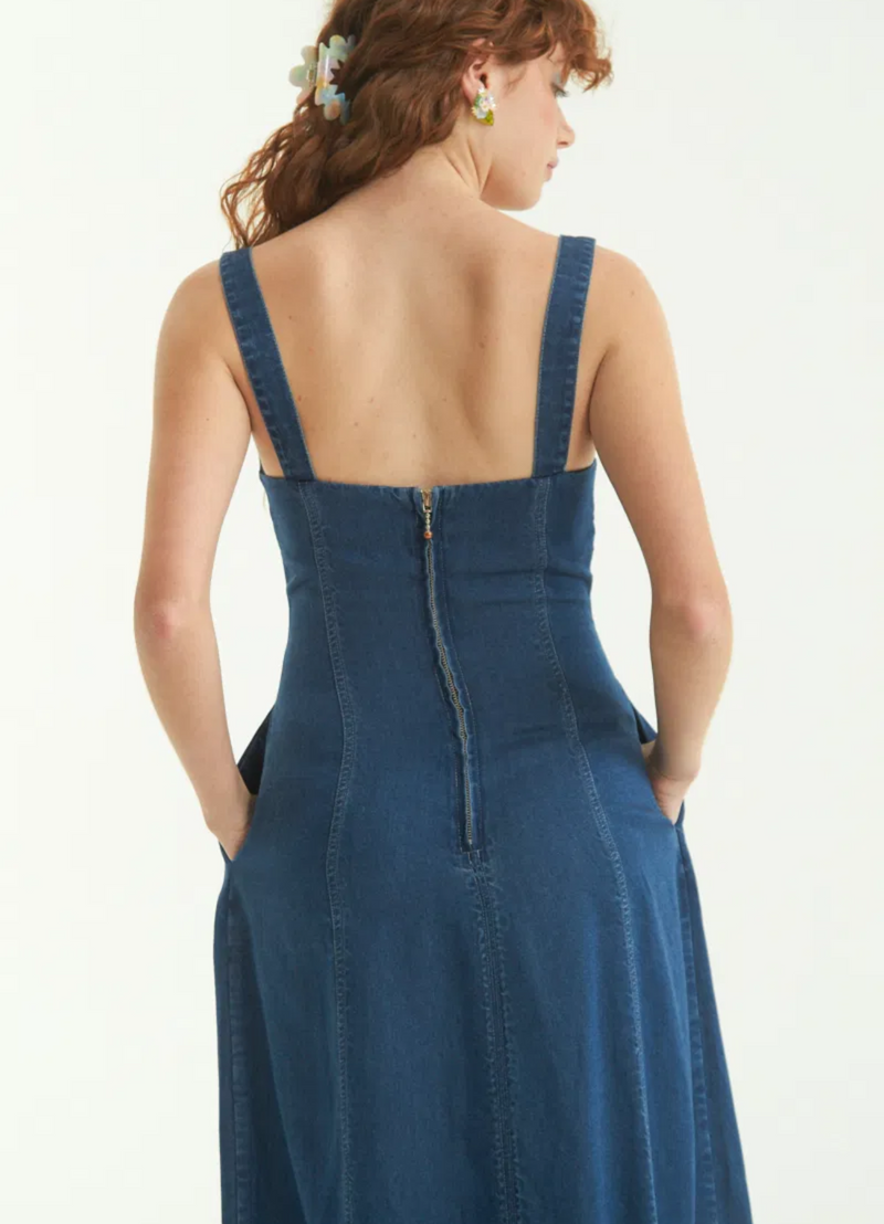 VESTIDO STILGAR  AZUL