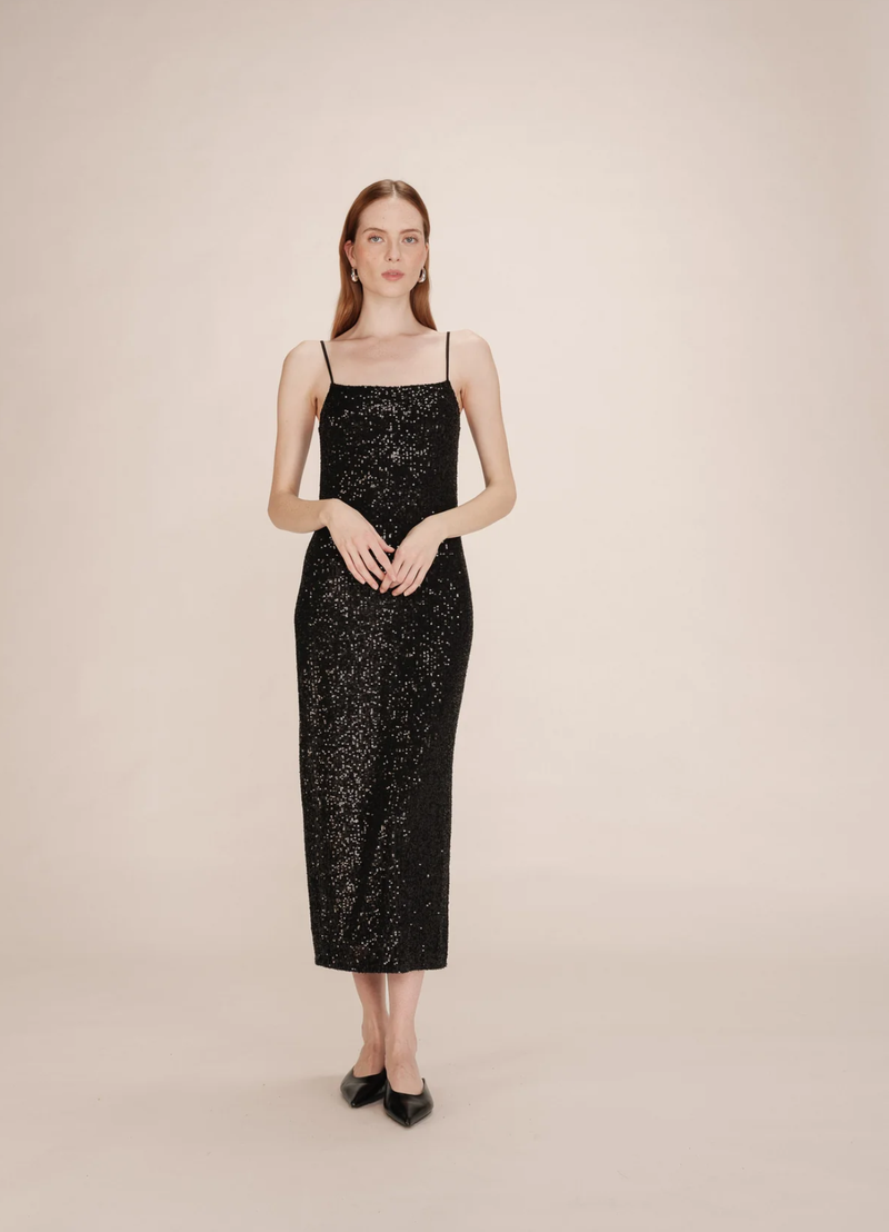 Vestido largo de lentejuelas NOIR Tori